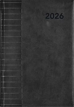 Naptár, tervező, A5, napi, DAYLINER, Tucson, fekete (NTA5FKU)