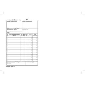   Nyomtatvány, szállítólevél, 25x4, A5, VICTORIA PAPER B.10-70, 10 tömb/csomag (NVB1070254A5)