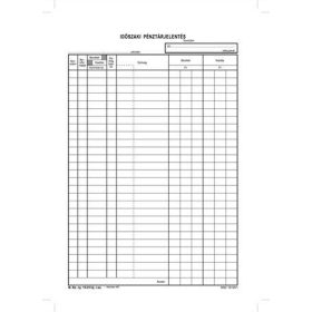   Nyomtatvány, időszaki pénztárjelentés, 25x4, A4, VICTORIA PAPER B.13-21, 10 tömb/csomag (NVB1321V)