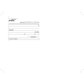   Nyomtatvány, nyugta átvételi elismervény, 50x3, A6, VICTORIA PAPER B.13-67, 10 tömb/csomag (NVB1367)