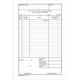   Nyomtatvány, pénztárgép napi bevételének módosító tételei, 25x2, A5, VICTORIA PAPER B.22-31, 10 tömb/csomag (NVB2231)