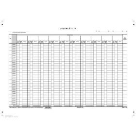   Nyomtatvány, jelenléti ív, 1 hónap-10 fő, A3, VICTORIA PAPER C.60-3 (NVC603)