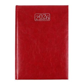   Naptár, tervező, A5, napi, VICTORIA OFFICE Chrono, bordó (2026 évi) (NVCA5BO)