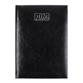   Naptár, tervező, A5, napi, VICTORIA OFFICE Chrono, fekete (2026 évi) (NVCA5FK)