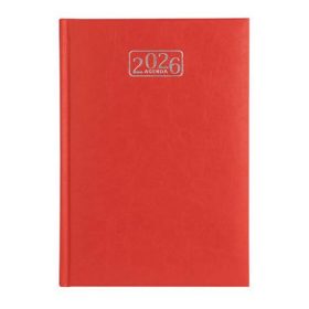   Naptár, tervező, A5, napi, VICTORIA OFFICE Chrono, piros (2026 évi) (NVCA5P)