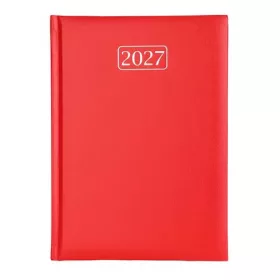   Naptár, tervező, A5, napi, VICTORIA OFFICE Chrono, piros (2027 évi) (NVCA5P)