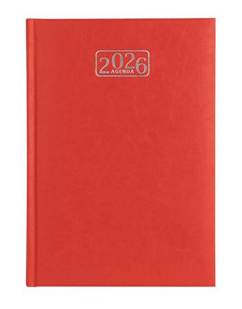 Naptár, tervező, A5, napi, VICTORIA OFFICE Chrono, piros (2026 évi) (NVCA5P)