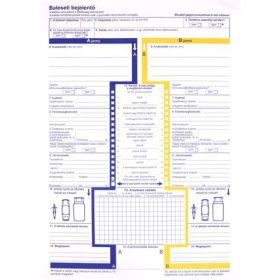   Nyomtatvány, baleseti bejelentő, 2 példány, A4, VICTORIA PAPER KO2404 (NVKO2404)