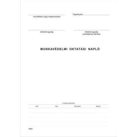   Nyomtatvány, munkavédelmi oktatási napló, 40 oldal, A4, VICTORIA PAPER, 10 tömb/csomag (NVKO656)