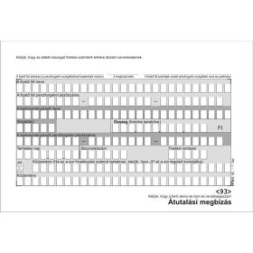   Nyomtatvány, átutalási megbízás, kézi, 500x2, A6, VICTORIA PAPER PFNY 11 (NVPANY11)