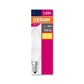   LED izzó, E14, gyertya, B35, 5,7W, 470lm, 2700K (MF), OSRAM Value (OLEDE1401)
