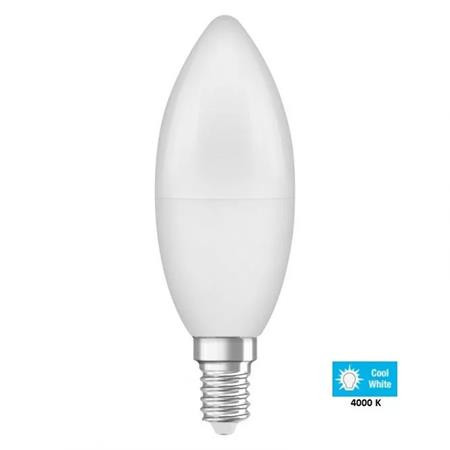 LED izzó, E14, gyertya, B38, 7W, 806lm, 4000K (HF), OSRAM Value (OLEDE1404)