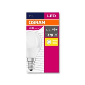   LED izzó, E14, kisgömb, P45, 5,7W, 470lm, 2700K (MF), OSRAM Value (OLEDE1405)