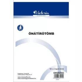 Önátírótömb, A5, 50x2 lap, VICTORIA PAPER (ONVA5502)