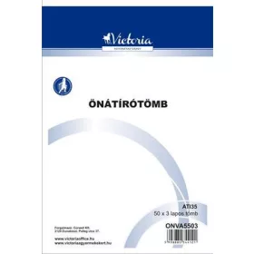 Önátírótömb, A5, 50x3 lap, VICTORIA PAPER (ONVA5503)