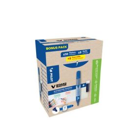   Táblamarker, 2,3 mm, kúpos, PILOT V-Board Master, Bonus Pack, kék + betét (PBMTVKGP)