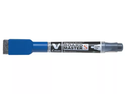 Táblamarker, törlőkupakkal, 1,3 mm, EF, kúpos, PILOT V-Board Master S, kék (PBMTVTK)
