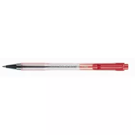   Golyóstoll, 0,27 mm, nyomógombos, átlátszó tolltest, PILOT BP-S Matic, piros (PBPSMGP)