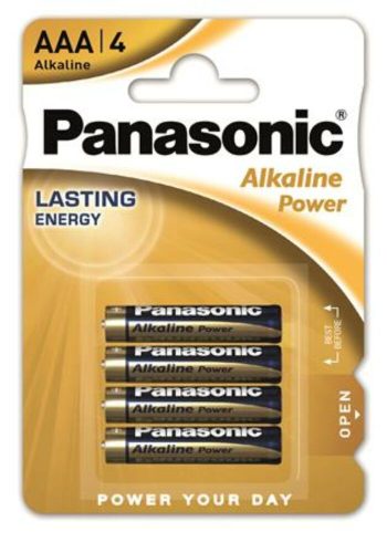 Elem, AAA mikro, 4 db, PANASONIC Alkaline power (PEBAAA4)