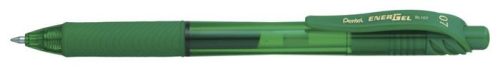 Zseléstoll, 0,35 mm, nyomógombos, PENTEL EnerGelX BL107, zöld (PENBL107Z)