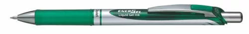Zseléstoll, 0,35 mm, nyomógombos, PENTEL EnerGel BL77, zöld (PENBL77DO)