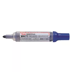   Táblamarker, 6 mm,  kúpos hegy, PENTEL Easyflo, kék (PENMW50MC)