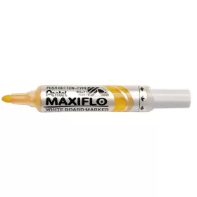   Táblamarker, 2,5 mm, kúpos, PENTEL Maxiflo MWL5M, sárga (PENMWL5MS)