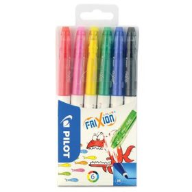   Filctoll készlet, 0,39-0,7 mm, törölhető, PILOT Frixion Colors, 6 különböző szín (PFCOF6V)