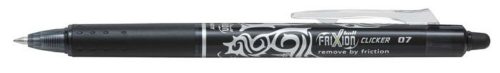 Rollertoll, 0,35 mm, törölhető, nyomógombos, PILOT Frixion Clicker, fekete (PFCR07FK)