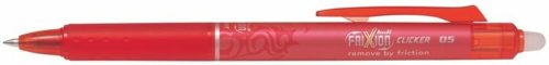 Rollertoll, 0,25 mm, törölhető, nyomógombos, PILOT Frixion Clicker, piros (PFCRP)