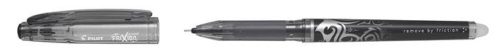 Rollertoll, 0,25 mm, tűhegyű, törölhető, kupakos, PILOT Frixion Point, fekete (PFPRFK)