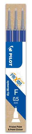Rollertoll betét, 0,25 mm, tűhegyű, törölhető, PILOT Frixion Point, kék (PFRBK3)