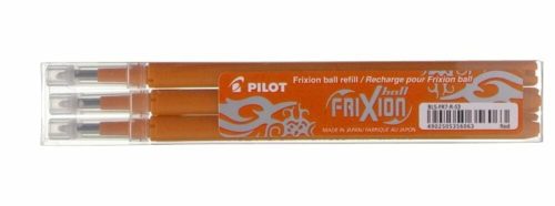 Rollertoll betét, 0,35 mm, törölhető, PILOT Frixion Ball/Clicker, narancssárga (PFRBN2)