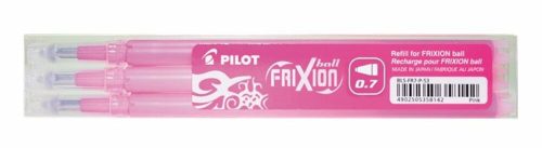 Rollertoll betét, 0,35 mm, törölhető, PILOT Frixion Ball/Clicker, rózsaszín (PFRBR2)