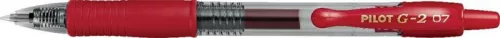 Zseléstoll, 0,32 mm, nyomógombos, PILOT G-2, piros (PG27R)