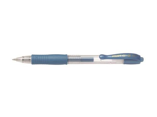 Zseléstoll, 0,32 mm, nyomógombos, PILOT G-2 Metallic, kék (PG2MZSK)