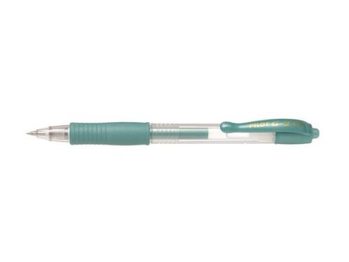 Zseléstoll, 0,32 mm, nyomógombos, PILOT G-2 Metallic, zöld (PG2MZSZ)