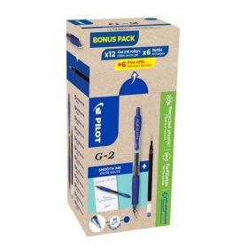   Zseléstoll, 0,32 mm, nyomógombos, PILOT G-2, Bonus Pack, kék + betét (PG2ZS7KB)