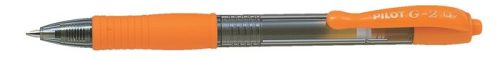 Zseléstoll, 0,32 mm, nyomógombos, PILOT G-2, narancssárga (PG2ZS7N)