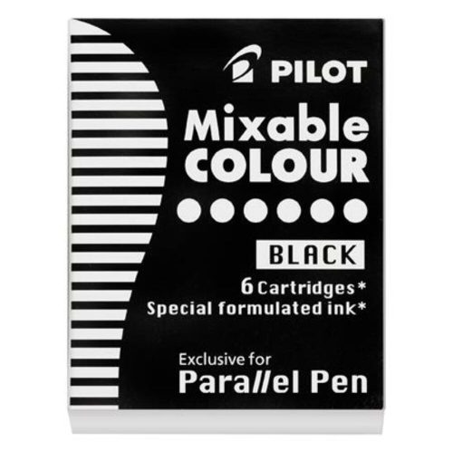 Töltőtoll patron, PILOT Parallel Pen, fekete (PICPS6B)