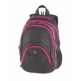   Hátizsák, 2in1, notebook tartóval és audió csatlakozóval, PULSE Teens, pink-fekete (PLS121793L)