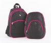 Hátizsák, 2in1, notebook tartóval és audió csatlakozóval, PULSE Teens, pink-fekete (PLS121793L)