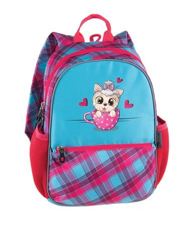 Hátizsák, PULSE Junior Kitty Love, zöld-rózsaszín (PLS122003L)