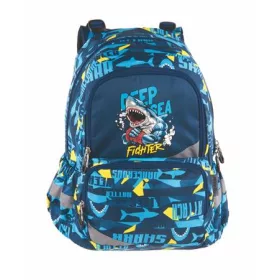   Hátizsák, anatómiai, PULSE Anatomic Deep Sea Fighter, világoskék-sötétkék (PLS122012F)