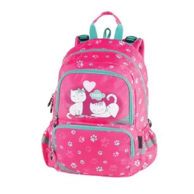   Hátizsák, anatómiai, PULSE Anatomic Miu Mrrr, zöld-rózsaszín (PLS122118L)