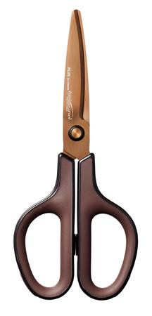 Olló, általános, 17,5 cm, PLUS Fitcut Curve Premium, bronz (PLUS35058)