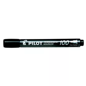   Alkoholos marker, 1 mm, kúpos, PILOT Permanent Marker 100, fekete (PPM100FK)