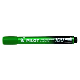   Alkoholos marker, 1 mm, kúpos, PILOT Permanent Marker 100, zöld (PPM100Z)