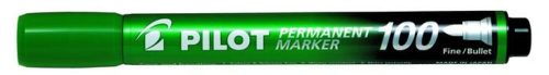 Alkoholos marker, 1 mm, kúpos, PILOT Permanent Marker 100, zöld (PPM100Z)