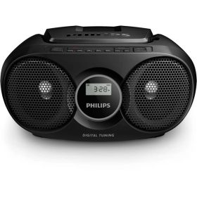 Rádió, CD-lejátszóval, PHILIPS AZ215, fekete (PR215B)